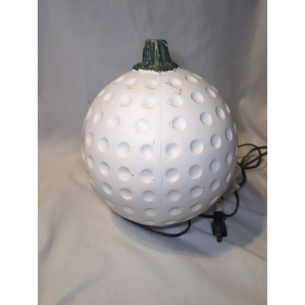 Vintage Gemmy Halloween Jack O Lantern Pumpkin Golf Ball Foam Mold Light Up 10